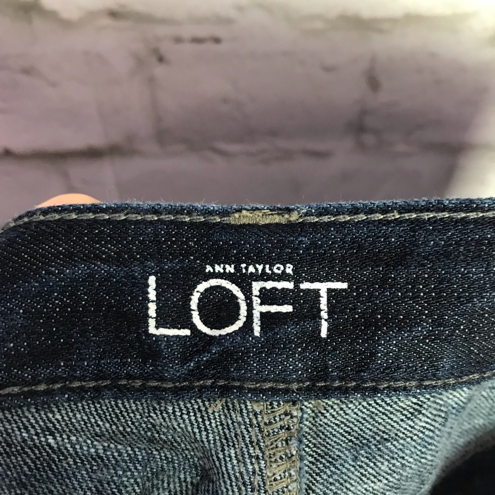 Loft Ann Taylor Slim Boyfriend Distressed Jeans 2 - Picture 5 of 8